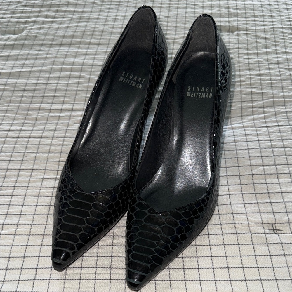 Stuart Weitzman Black Heels Elegant Design